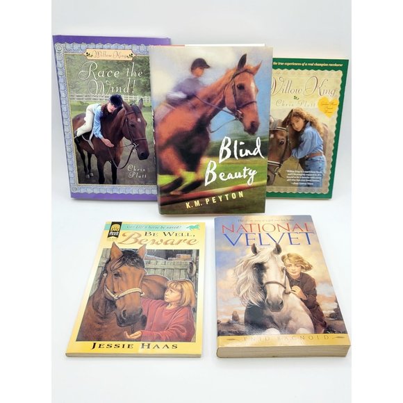 Vintage 90s Lot of 5 Horse Themed Young Adult Books Willow King National Velvet - Picture 1 of 12